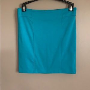 Ambiance Apparel teal mini skirt zipper back
